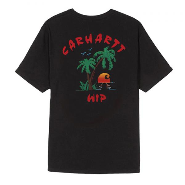 (I024809)S/S SOUVENIR T-SHIRT-BLK